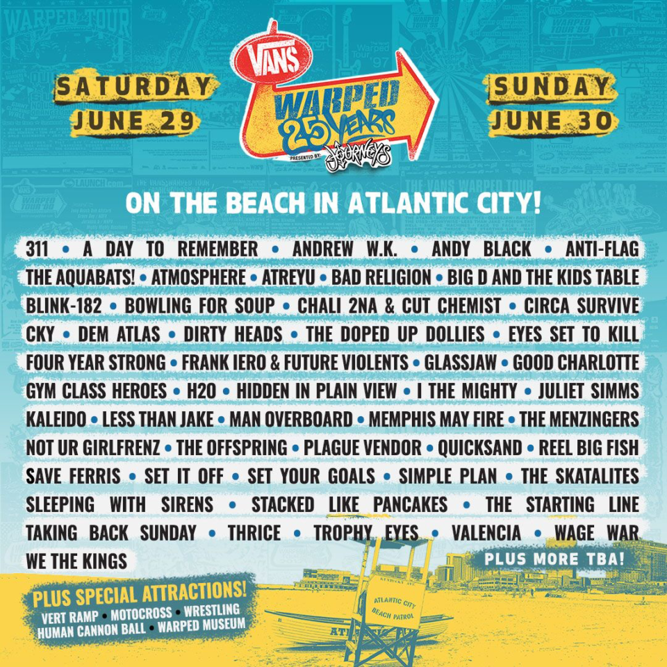 Vans Warped Tour Celebrates 25 Years! Lineup Announcements Are Here